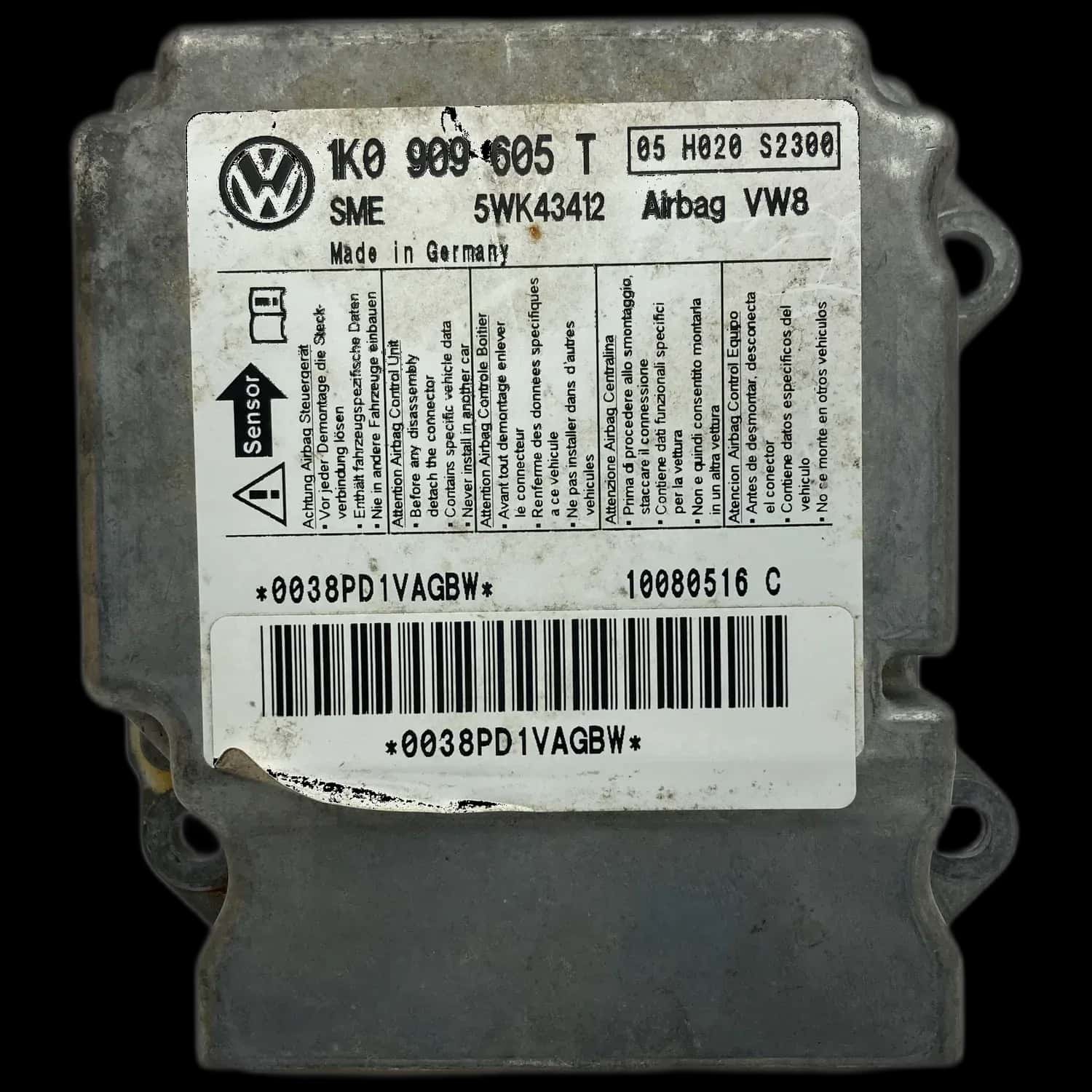 Naprawa sterownika poduszek powietrznych Volkswagen Golf 5 (1K)