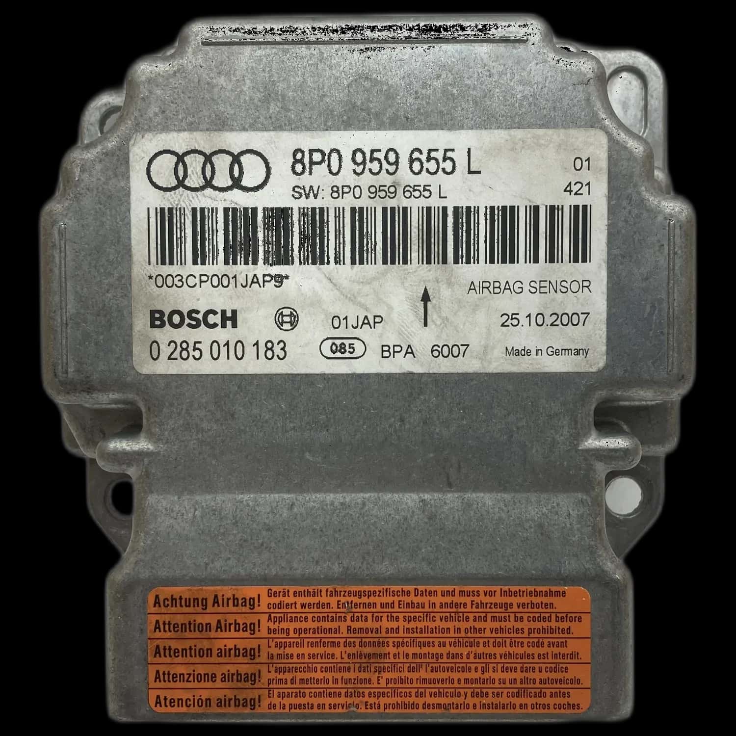 Naprawa sterownika poduszek powietrznych Audi S3 8P