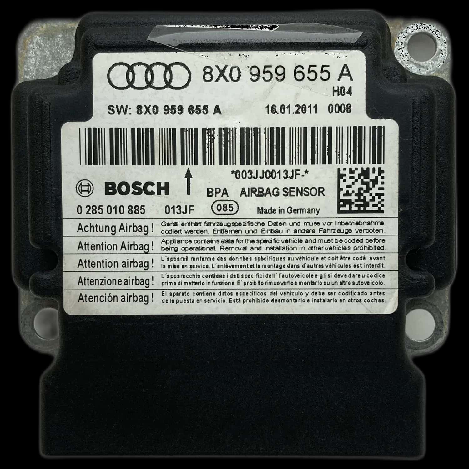 Naprawa sterownika poduszek powietrznych Audi S1 8X