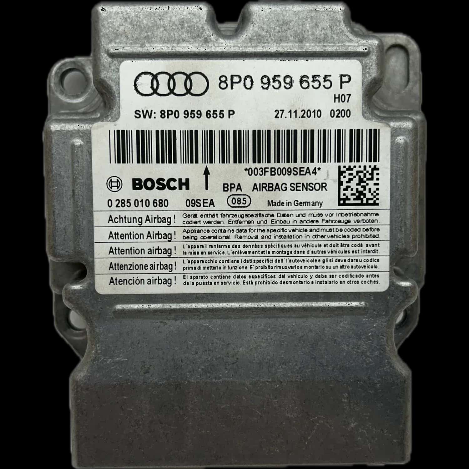 Naprawa sterownika poduszek powietrznych Audi RS3 8PA