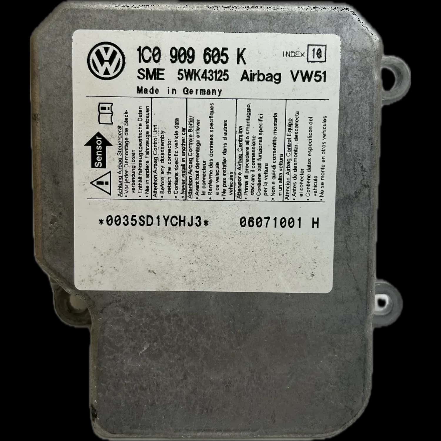 Naprawa sterownika poduszek powietrznych Volkswagen Fox 5Z