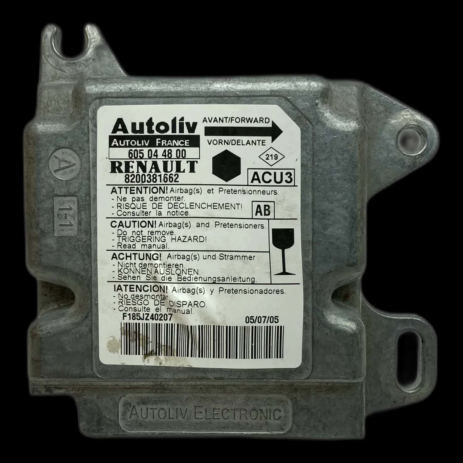 Naprawa sterownika poduszek powietrznych Renault Kangoo I