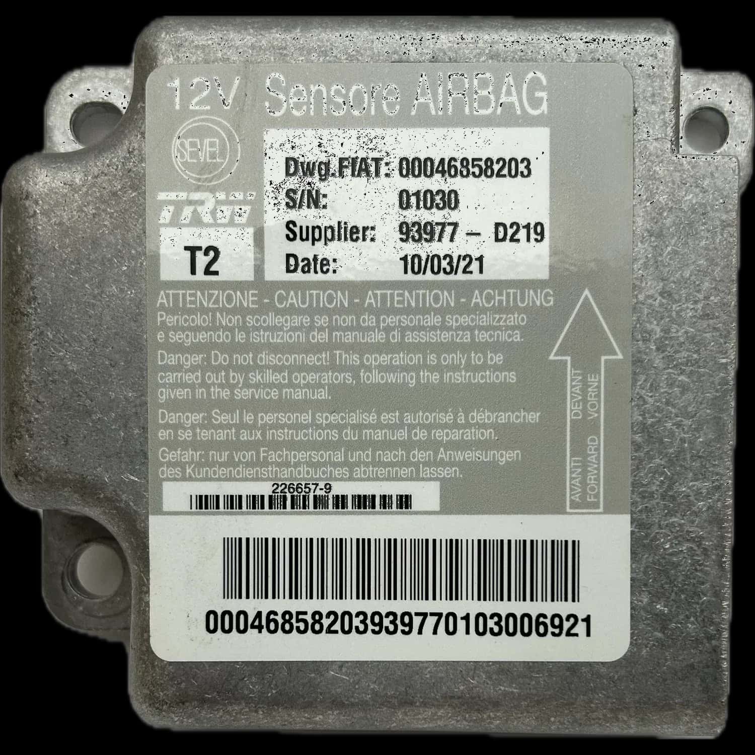 Fiat Ducato 250 Naprawa sterownika poduszek powietrznych