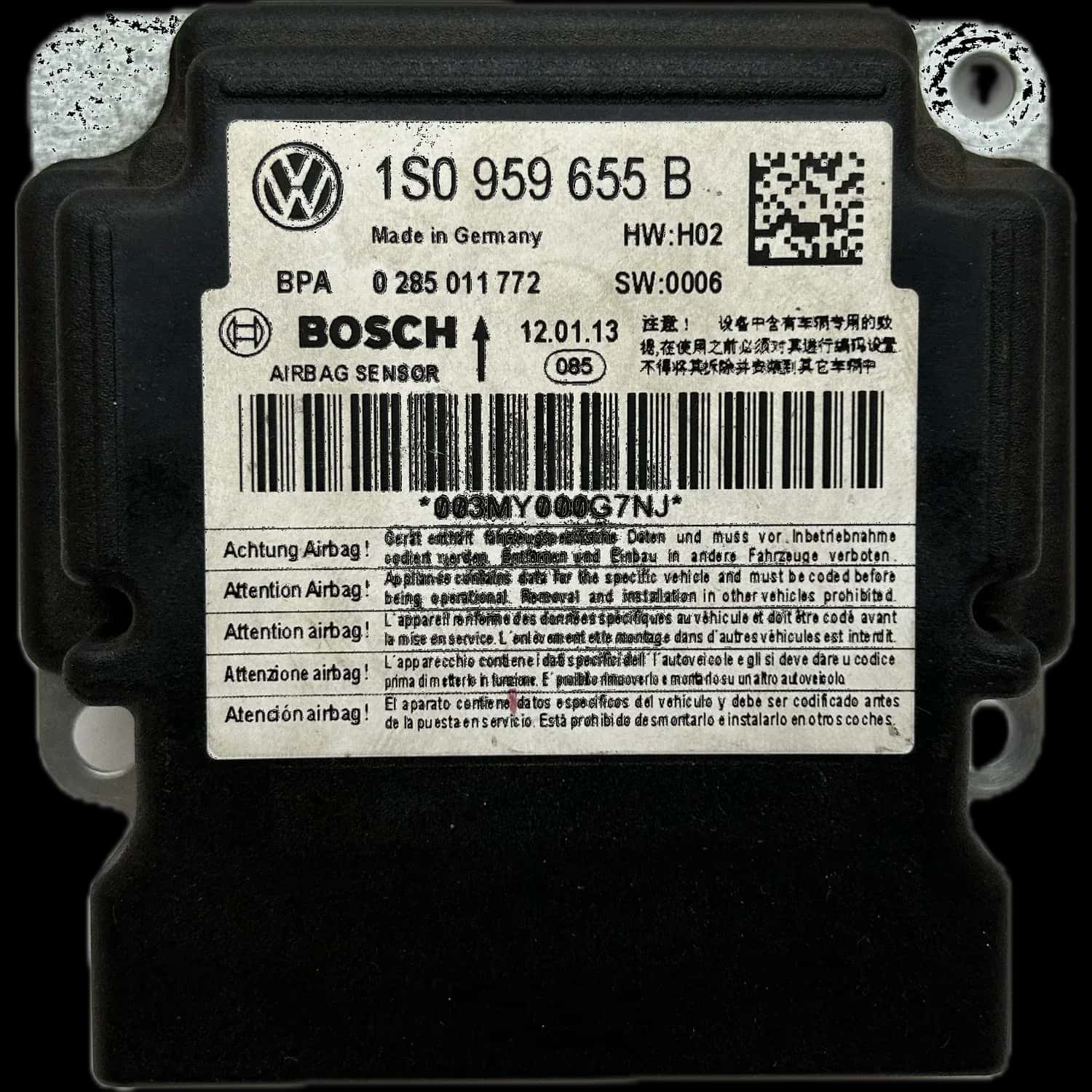 Skoda Citigo 1 Naprawa sterownika poduszek powietrznych