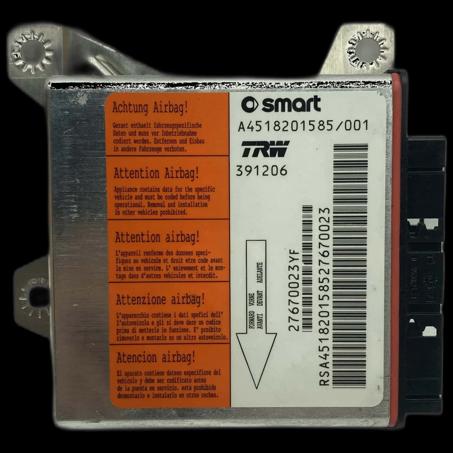 Smart Fortwo C451 Sterownik poduszek powietrznych Naprawa