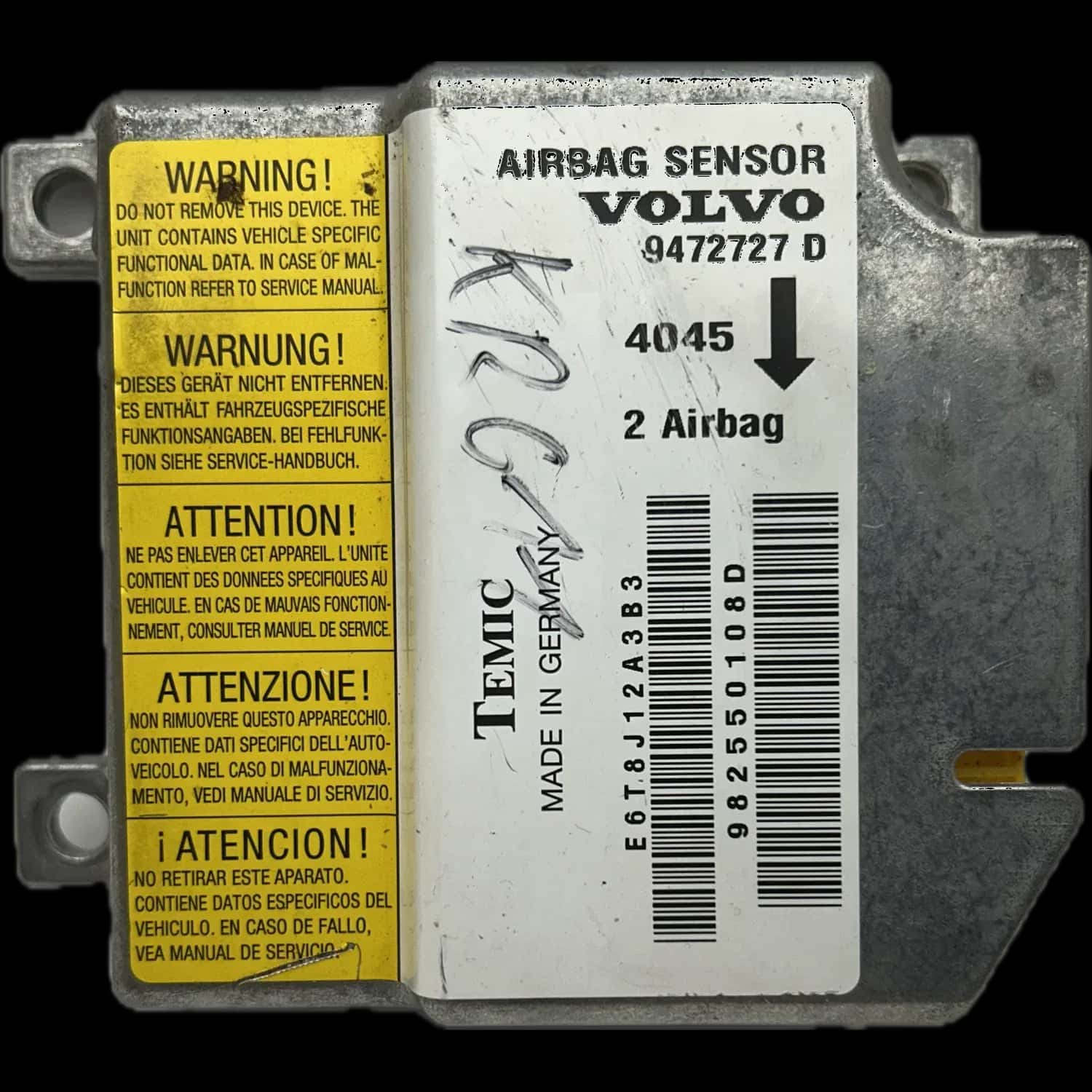 Naprawa sterownika poduszek powietrznych Volvo V70 L P80