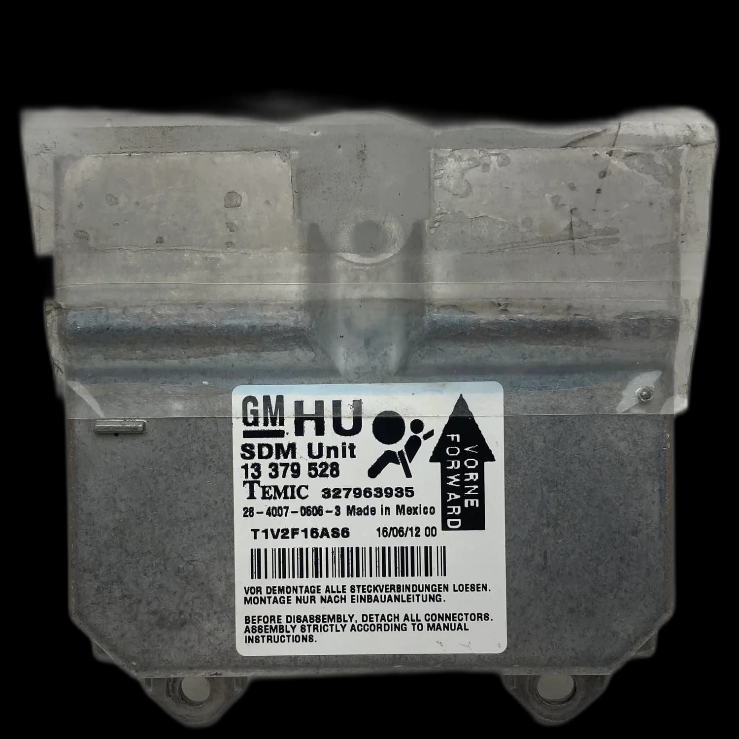 Sterownik poduszek powietrznych 13379528 HU, Etykieta