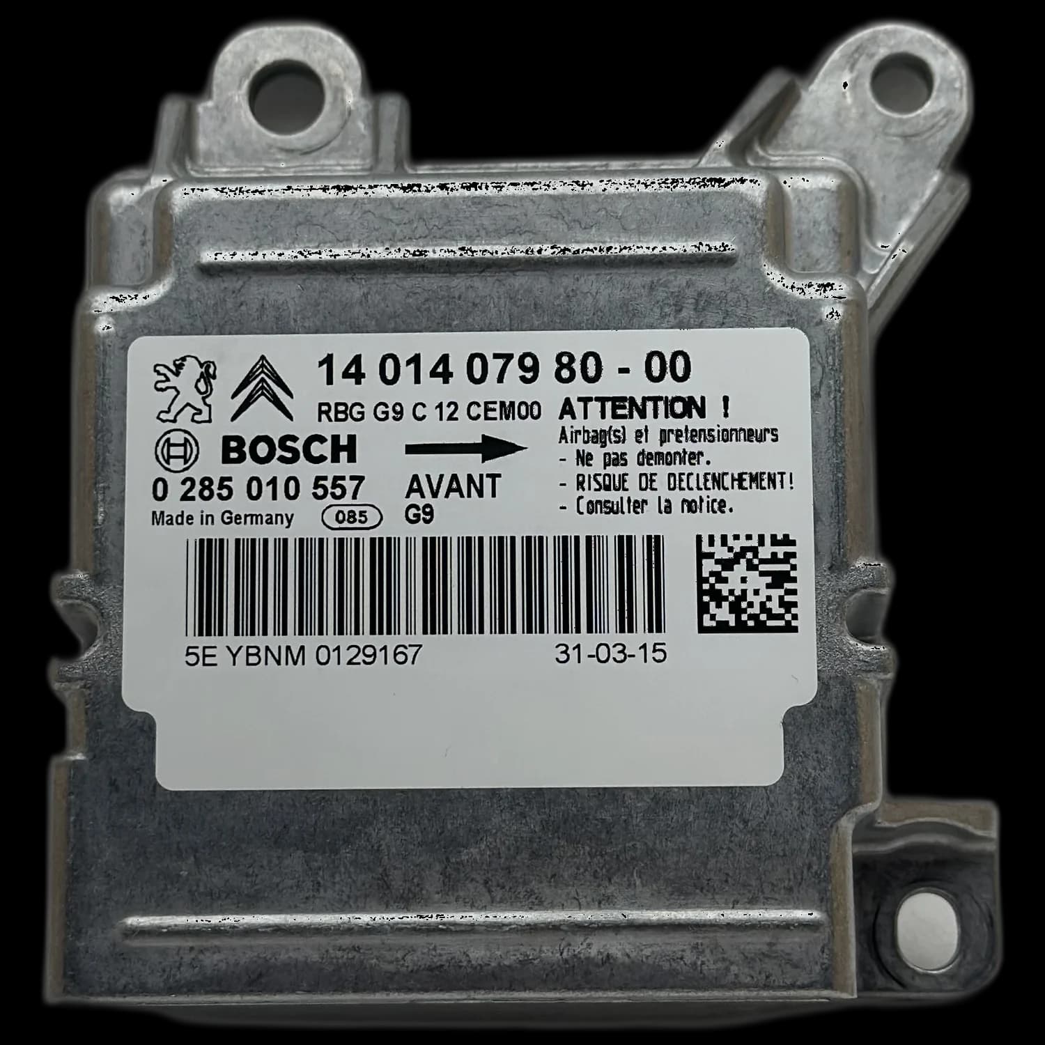 Sterownik poduszek powietrznych 1401407980-00, Etykieta