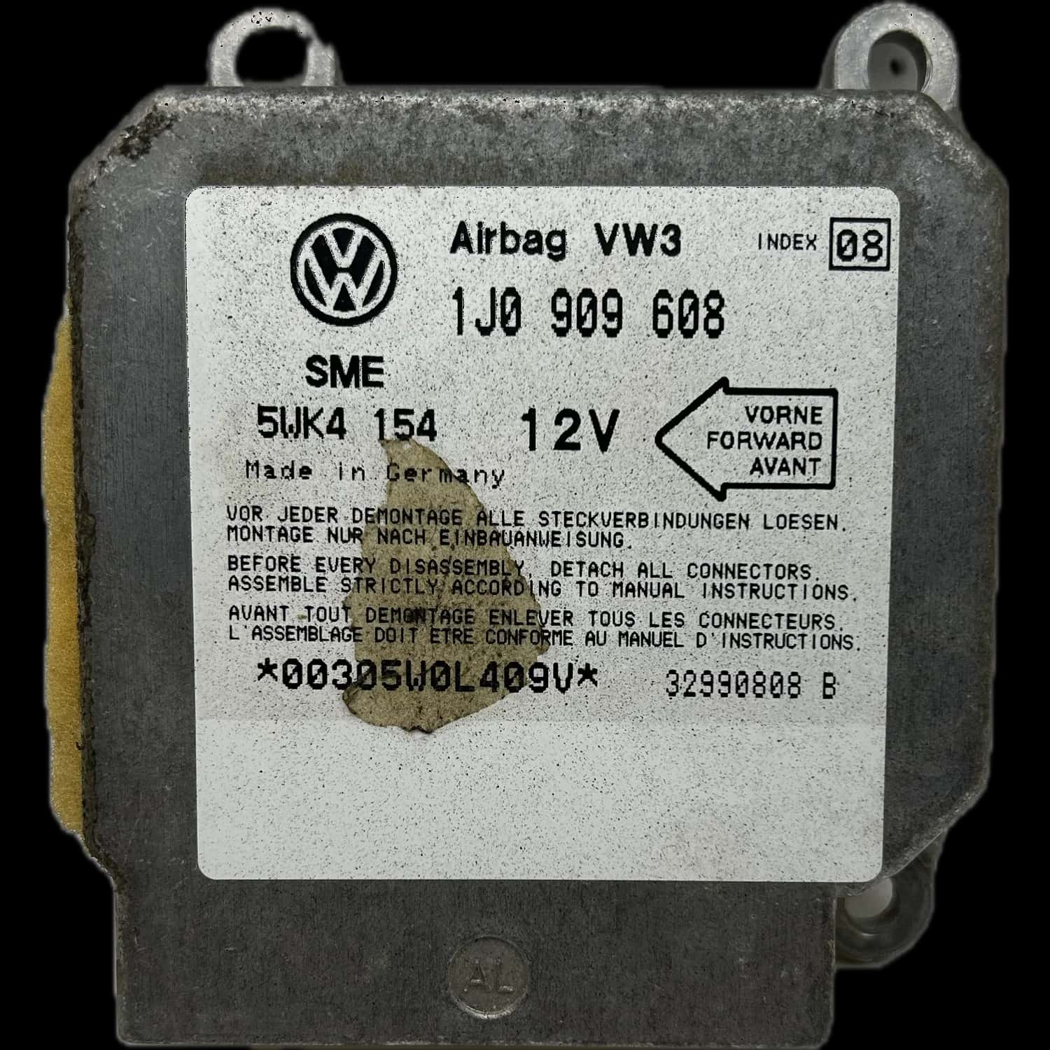 Volkswagen Golf Cabrio 1E Naprawa sterownika poduszek powietrznych