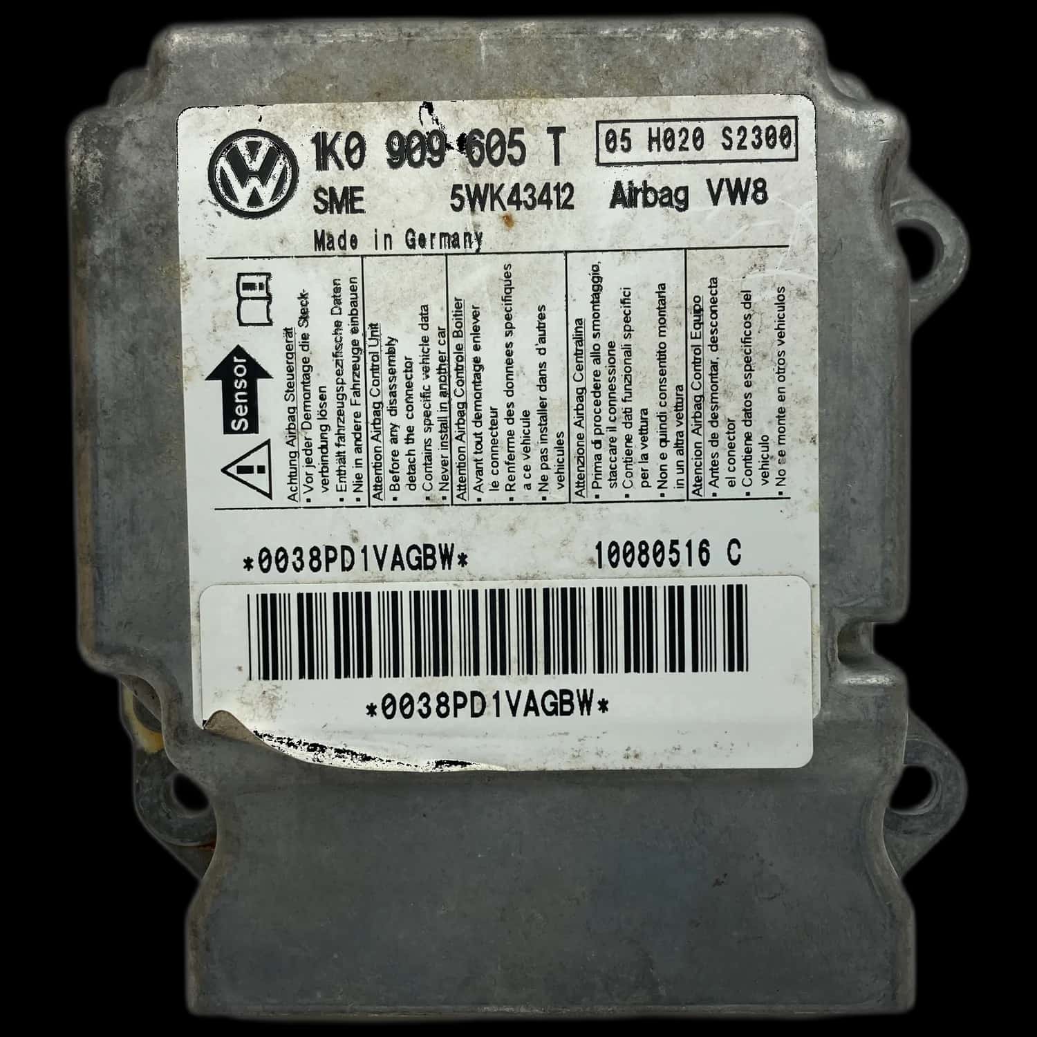 Naprawa sterownika poduszek powietrznych Volkswagen Golf 5 (1K)