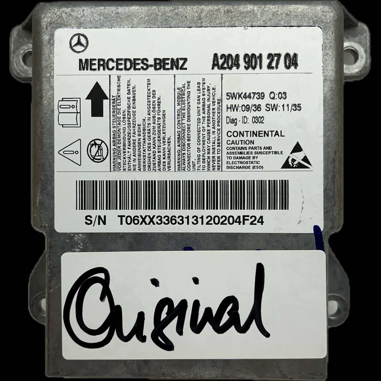 Mercedes-Benz C-Klasse W204 Limuzyna naprawa sterownika poduszek powietrznych