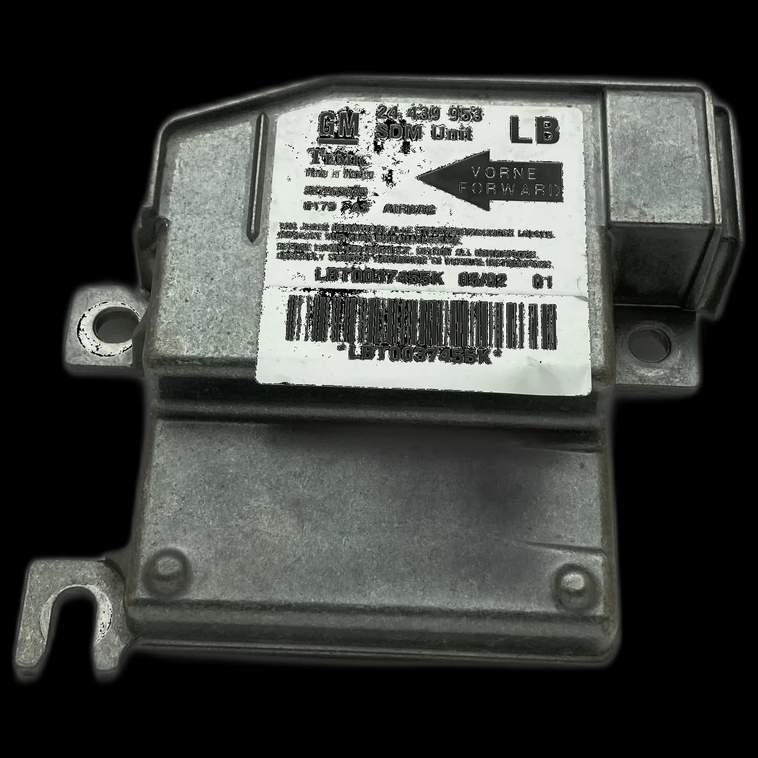 Sterownik poduszek powietrznych 24 439 953 LB, Etykieta
