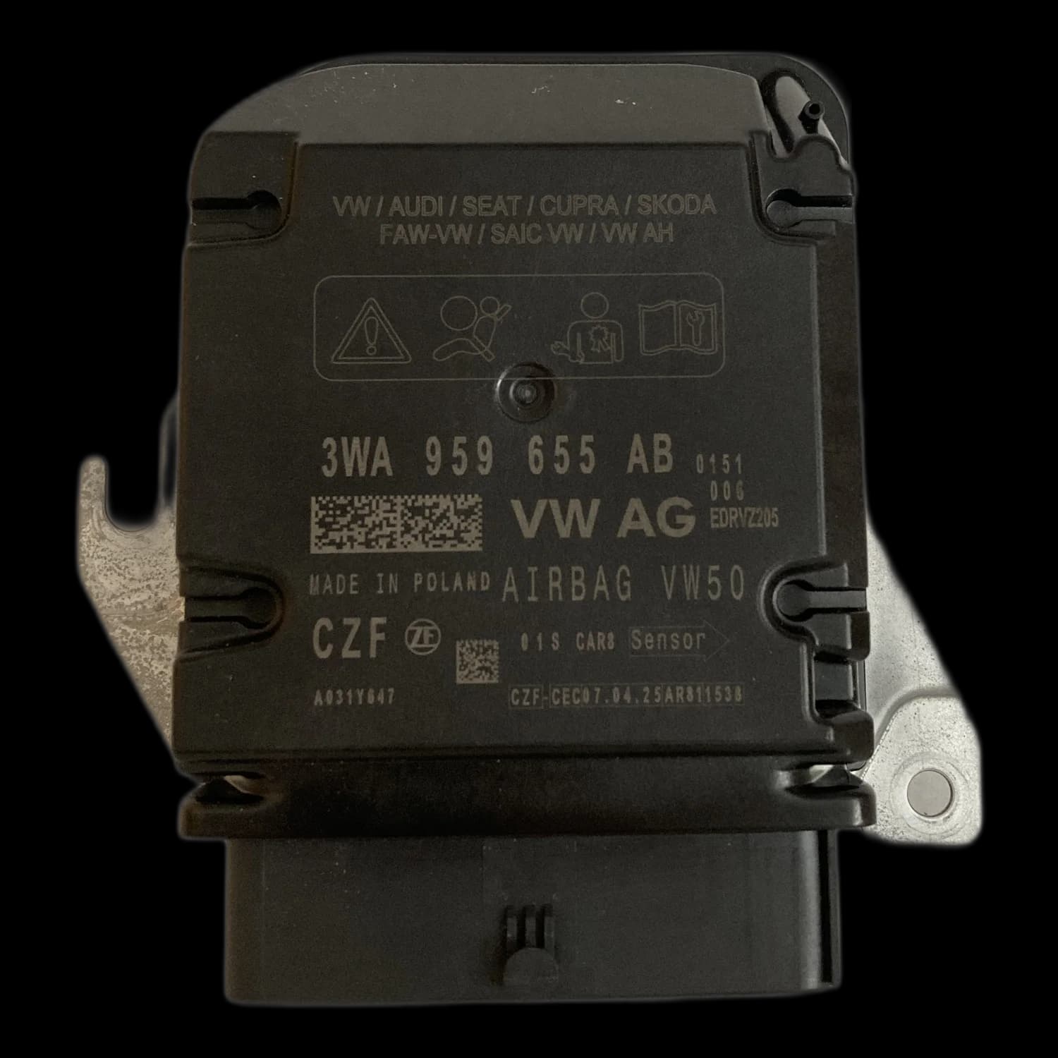 Sterownik poduszek powietrznych 3WA 959 655 AB, Etykieta