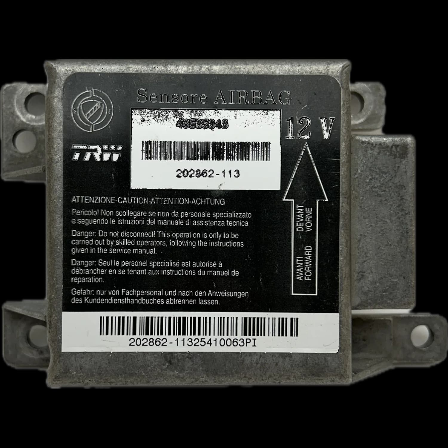 Sterownik poduszek powietrznych 46535343, Etykieta