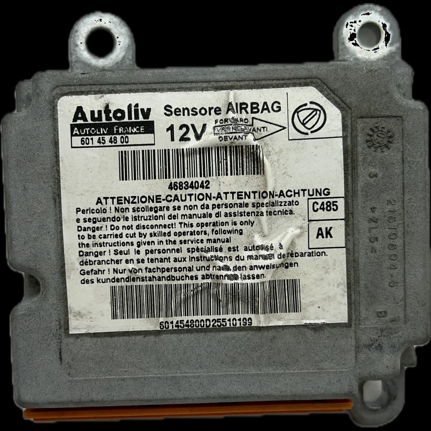 Sterownik poduszek powietrznych 46834042, Etykieta