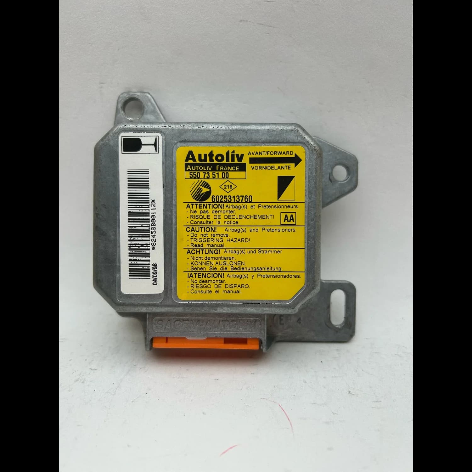 Sterownik poduszek powietrznych 550735100, Etykieta