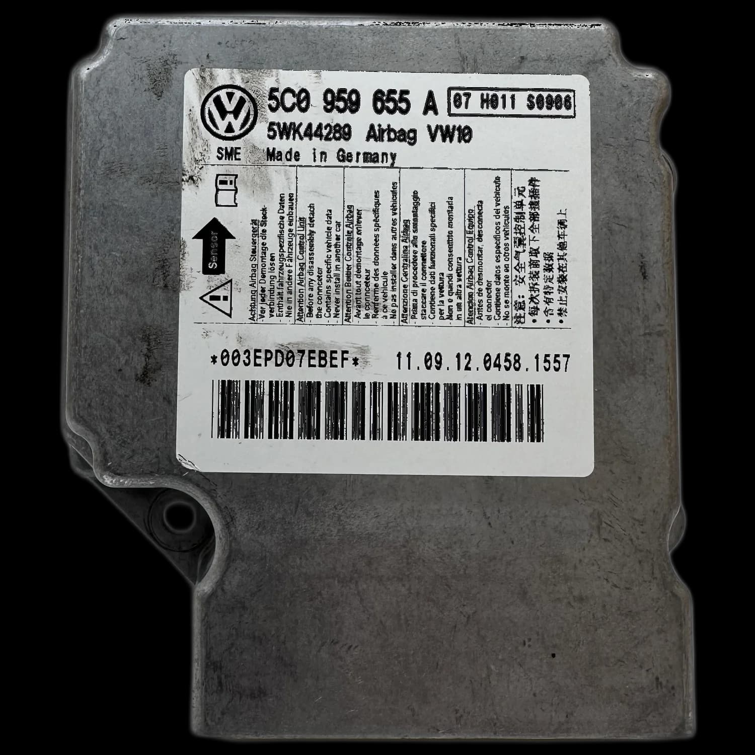 Sterownik poduszek powietrznych 5C0 959 655 A, Etykieta