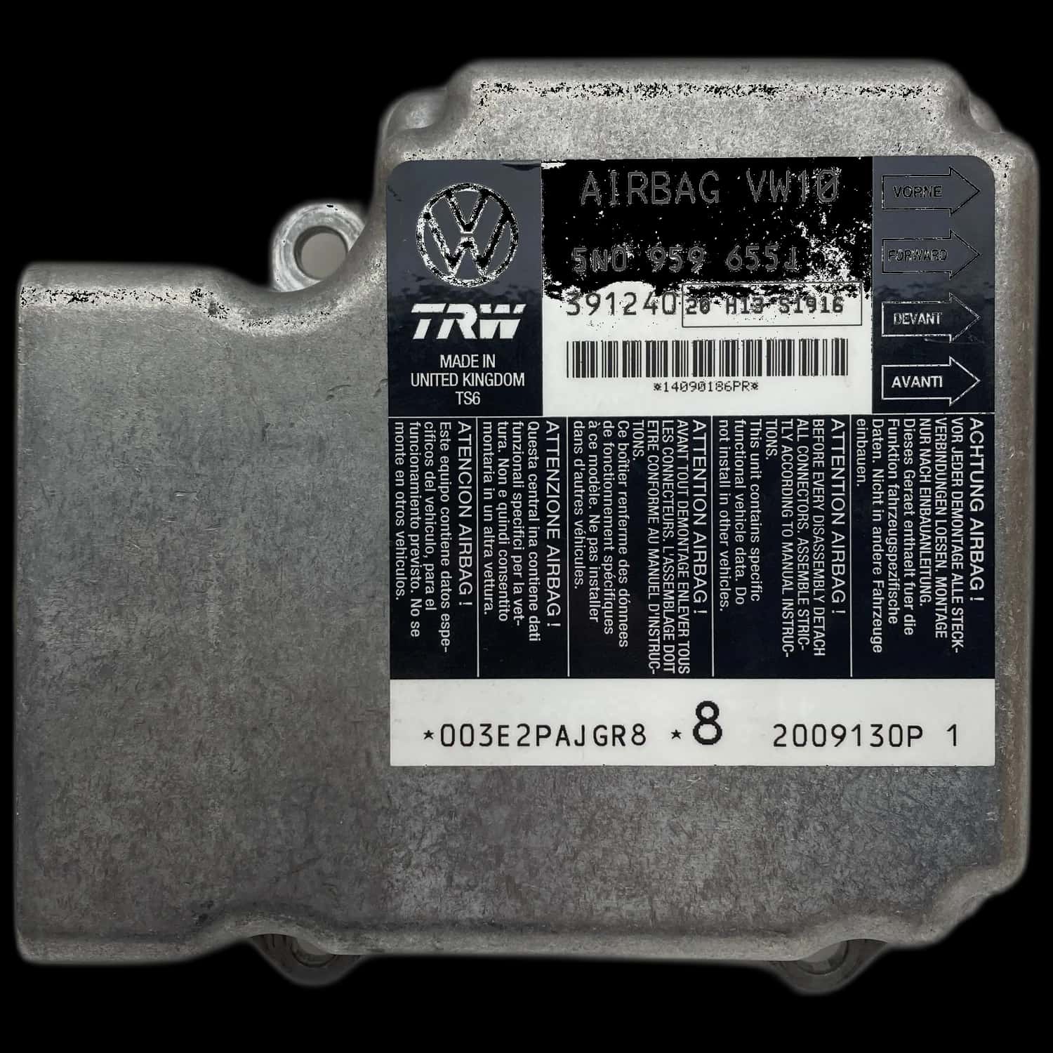 Naprawa sterownika poduszek powietrznych Volkswagen Passat B7 3C