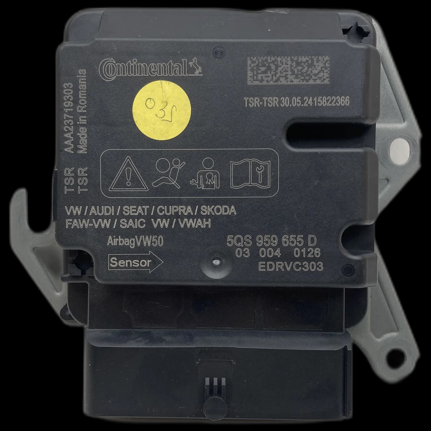 Sterownik poduszek powietrznych 5QS 959 655 D, Etykieta
