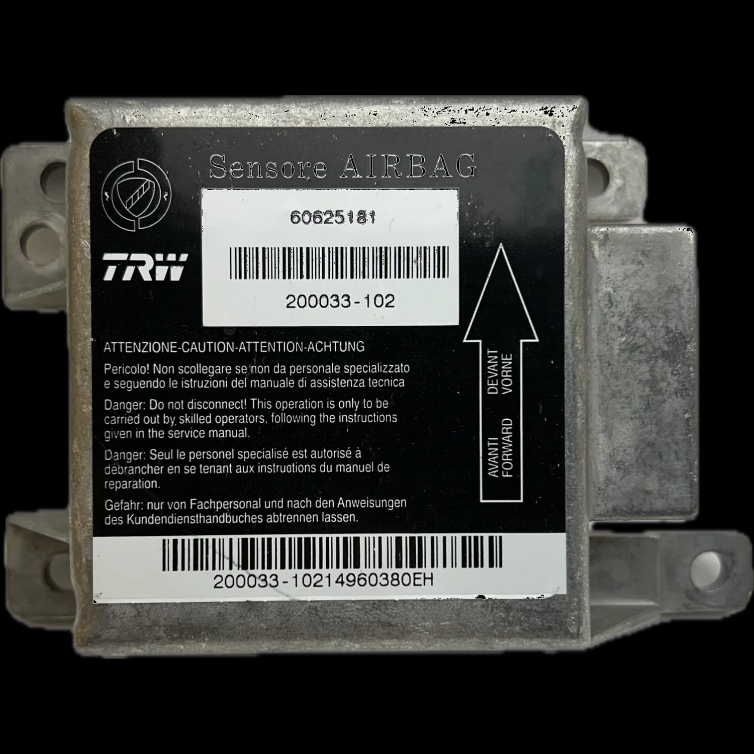 Sterownik poduszek powietrznych 60625181, Etykieta