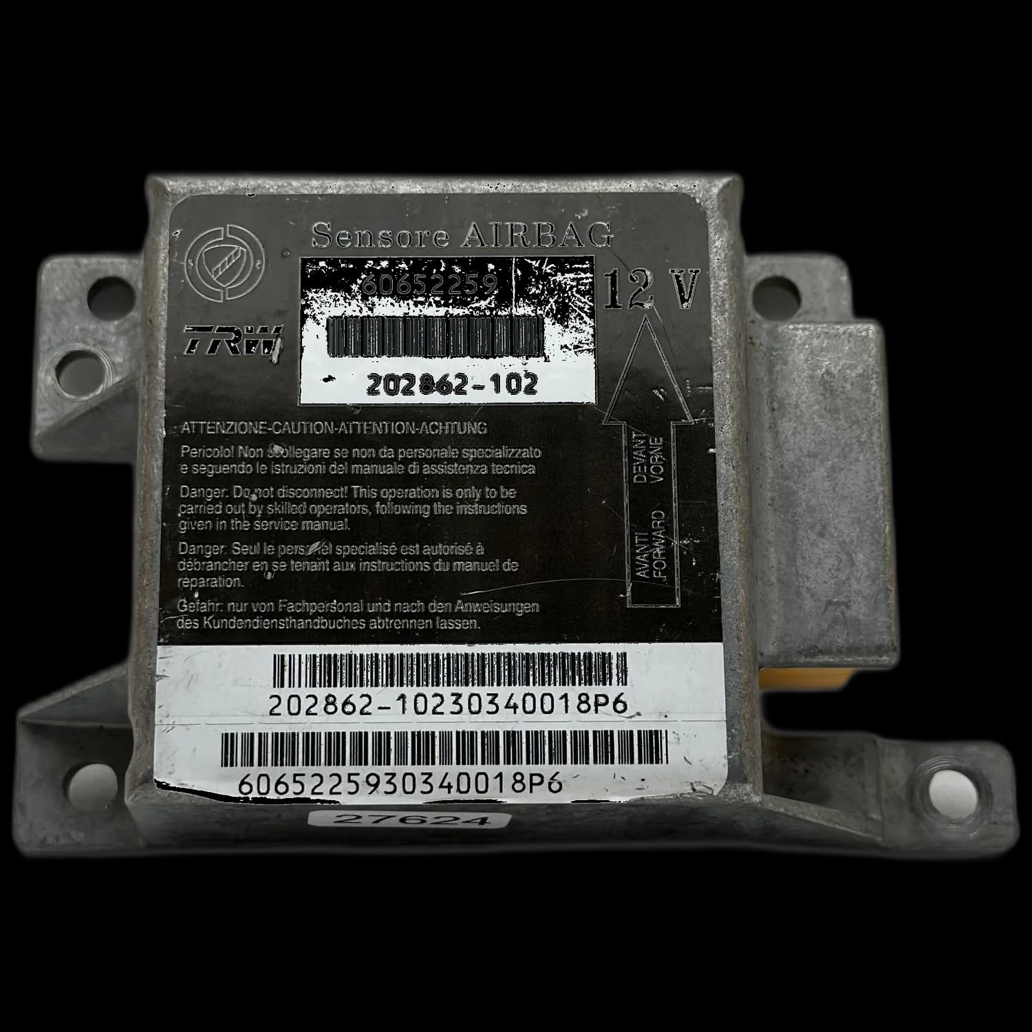 Sterownik poduszek powietrznych 60652259, Etykieta