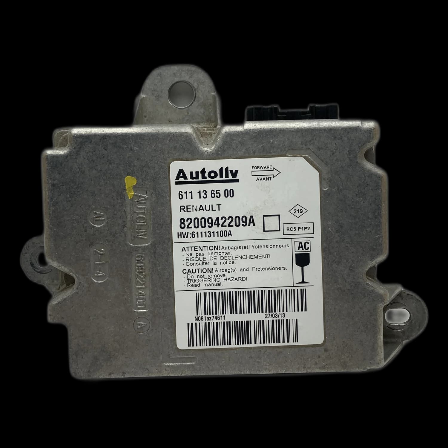Sterownik poduszek powietrznych 611136500, Etykieta