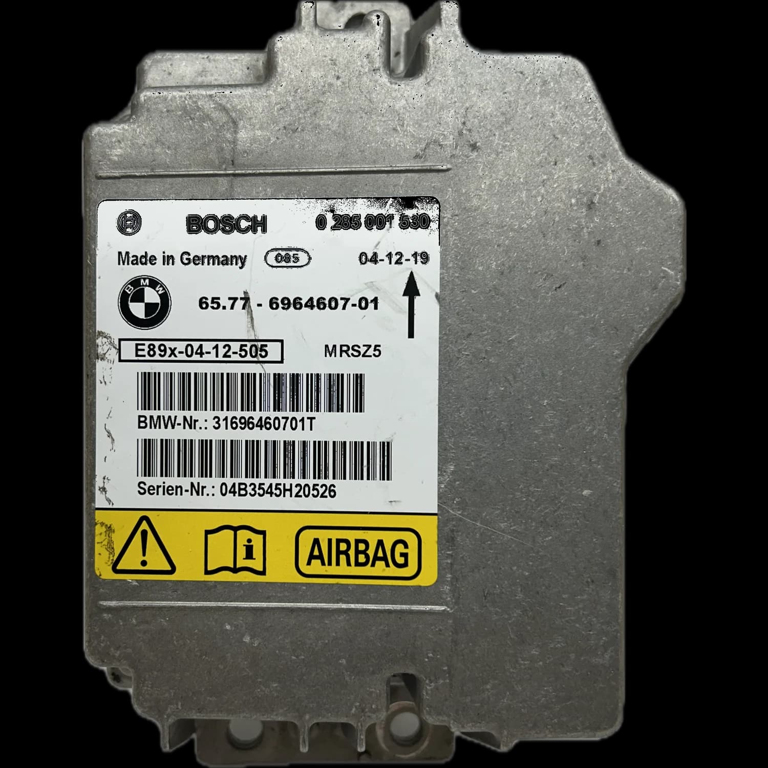 Sterownik poduszek powietrznych 6577-6964607-01, Etykieta