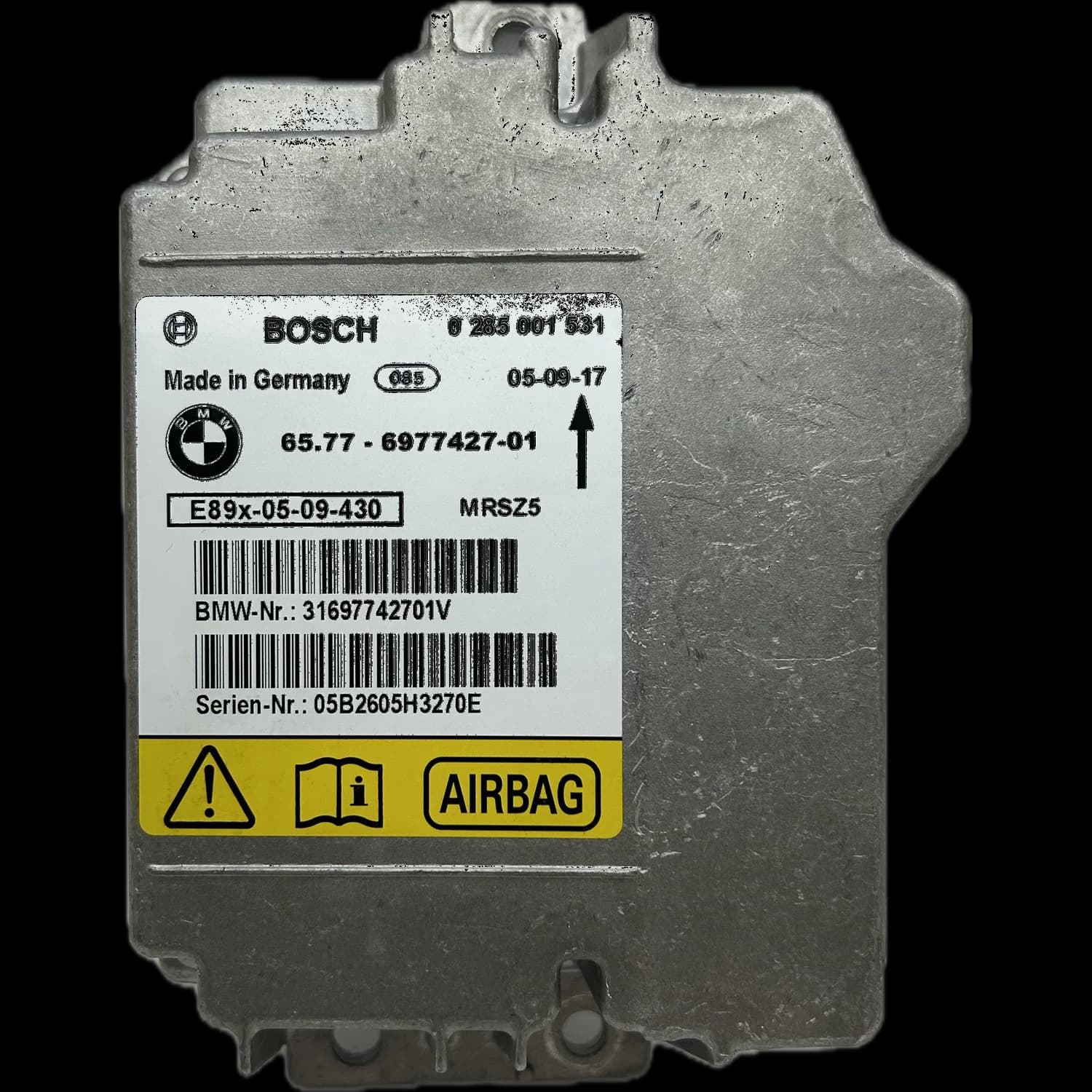 Sterownik poduszek powietrznych 65.77-6977427-02, Etykieta