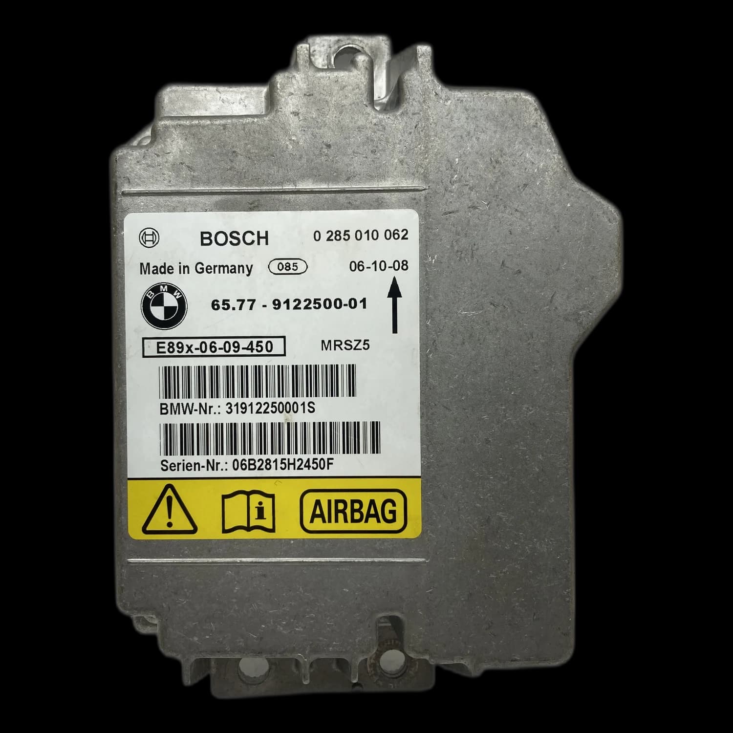 Sterownik poduszek powietrznych 65.77-9122500-01, Etykieta