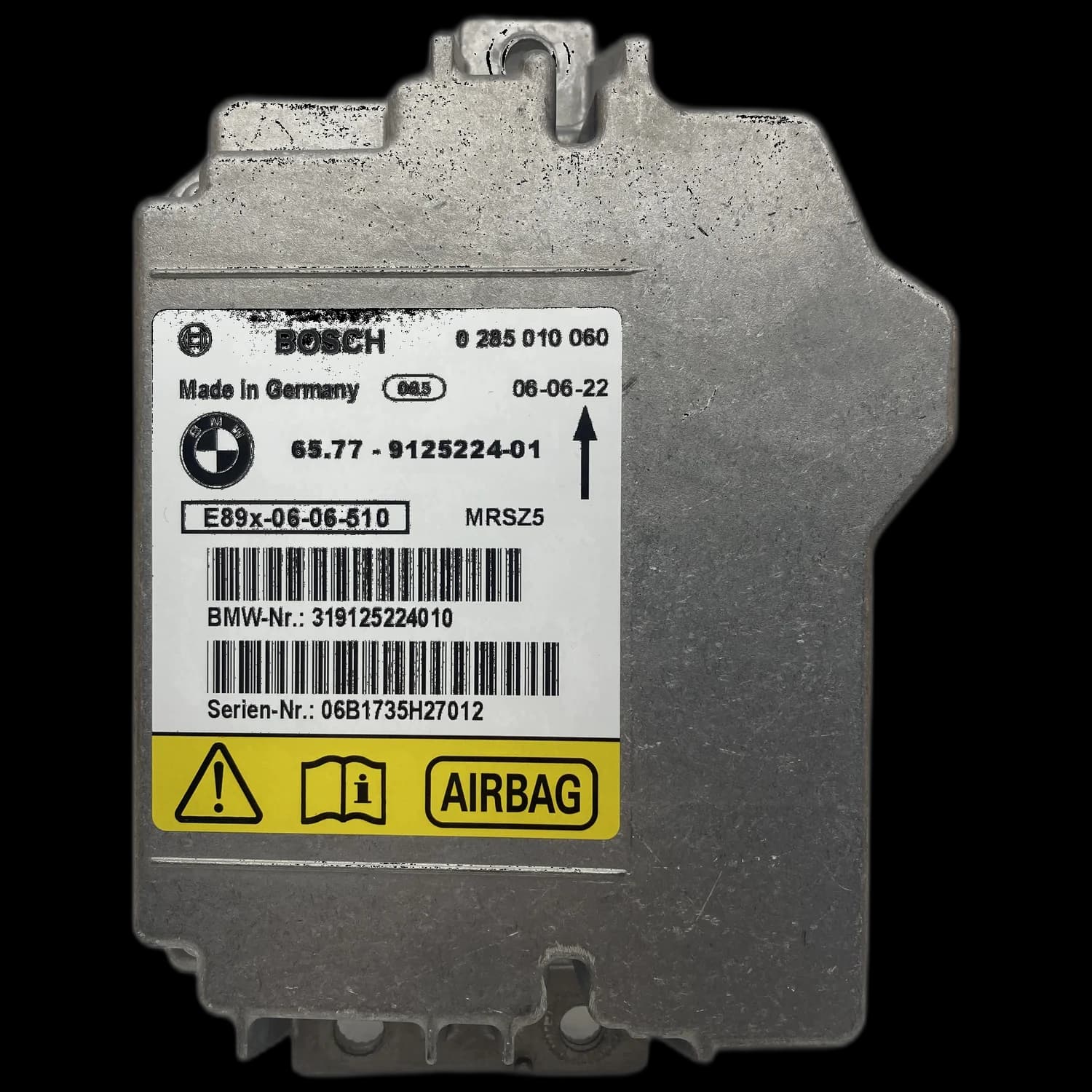 Sterownik poduszek powietrznych 65.77-9125224-01, Etykieta