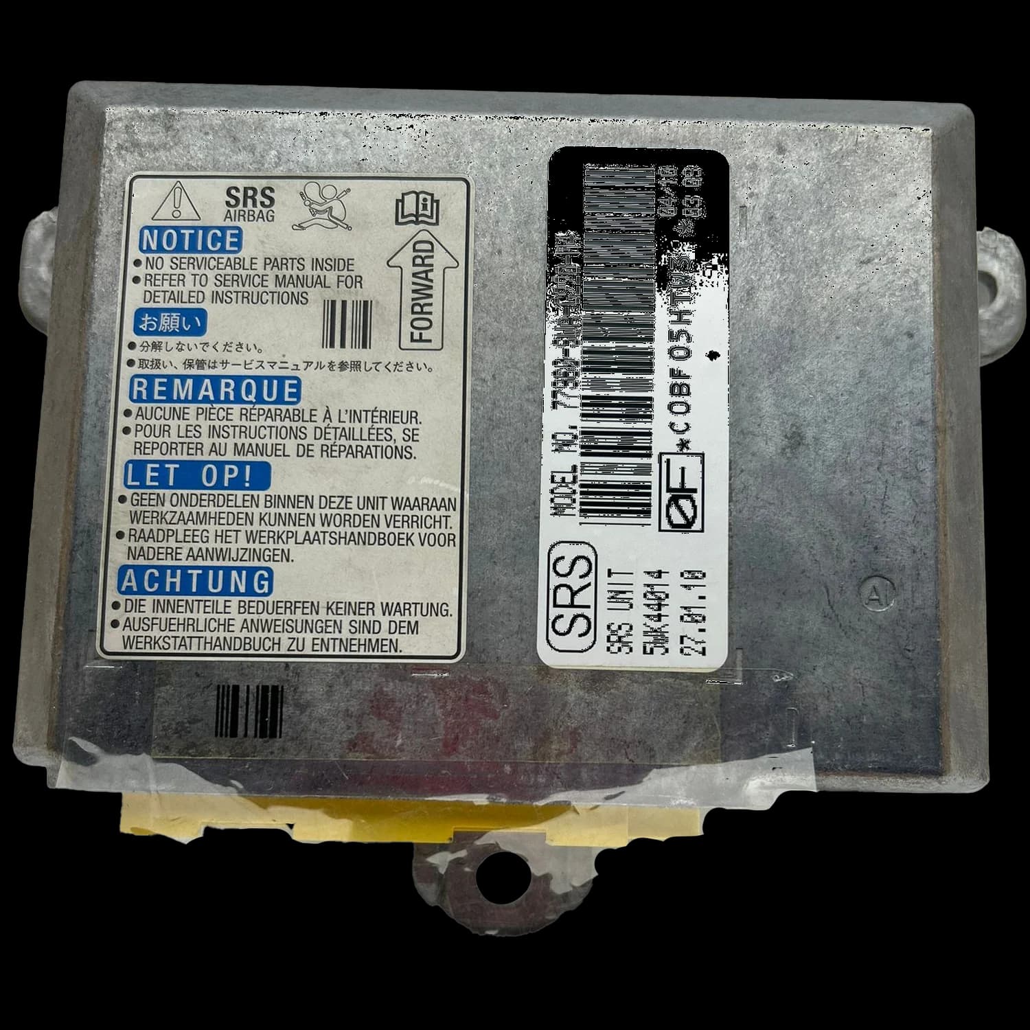 Sterownik poduszek powietrznych 77960-SWA-G220-M4, Etykieta