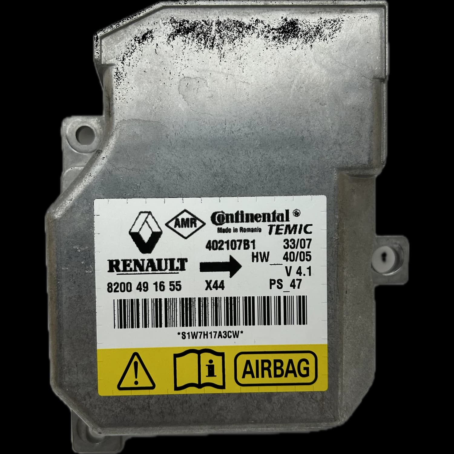 Sterownik poduszek powietrznych 8200491655, Etykieta