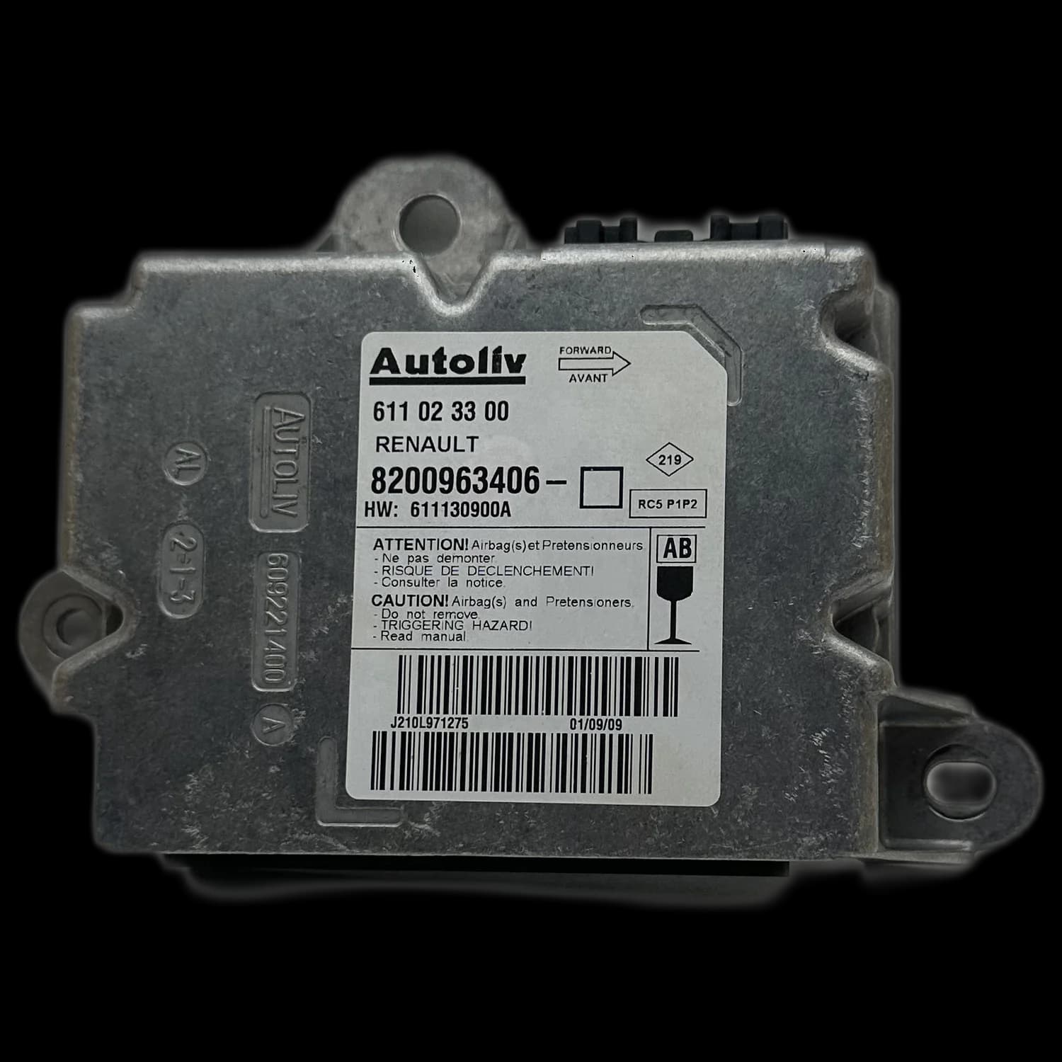 Sterownik poduszek powietrznych 8200963406, Etykieta