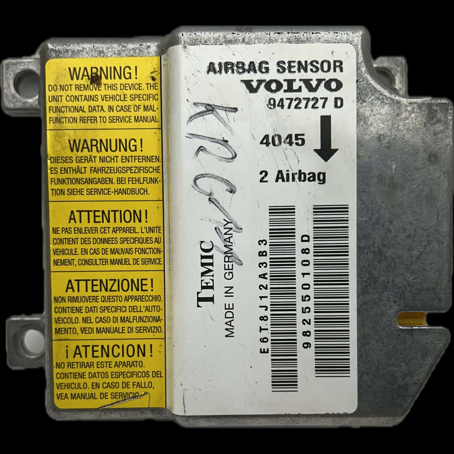 Naprawa sterownika poduszek powietrznych Volvo V70 L P80