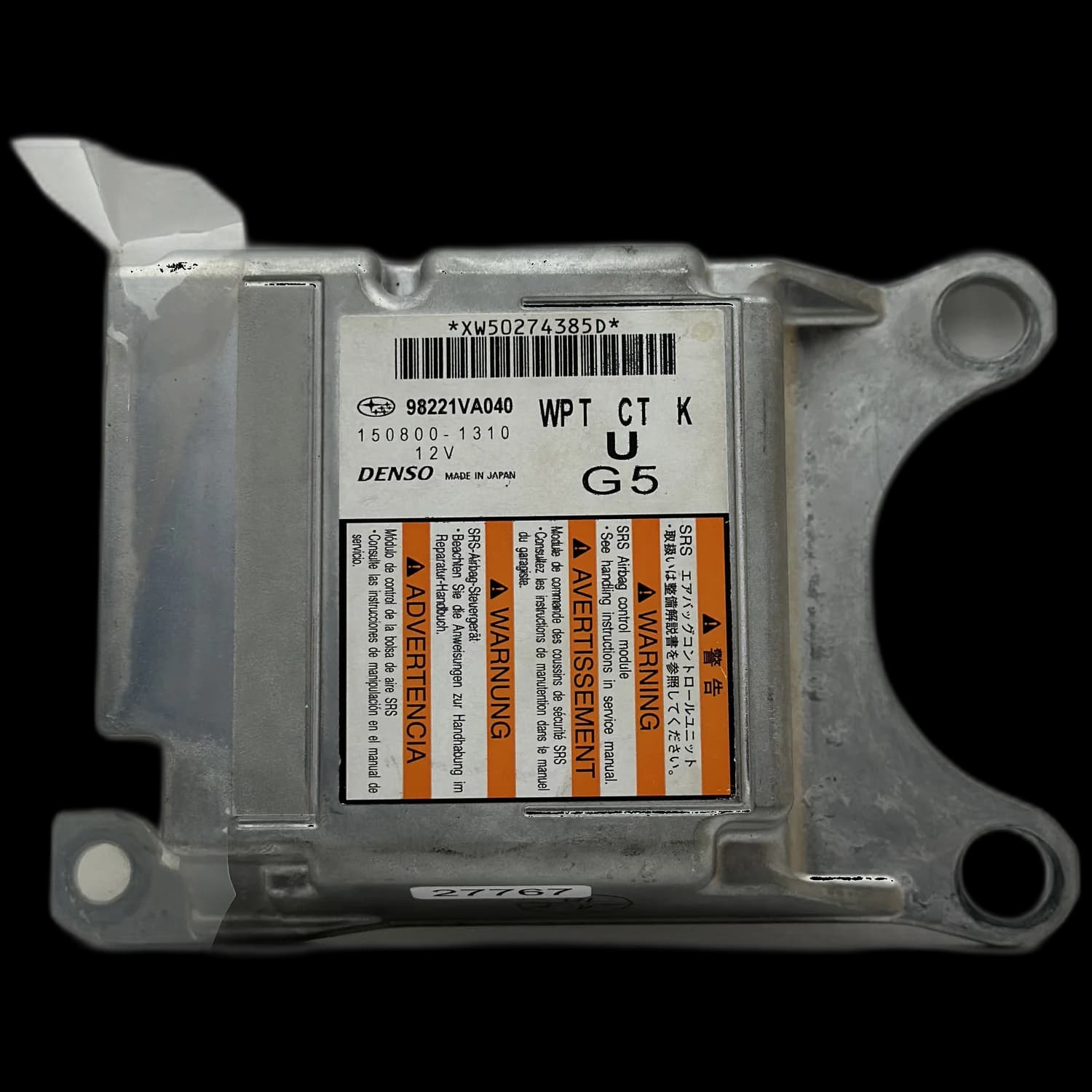 Sterownik poduszek powietrznych 98221VA040, Etykieta