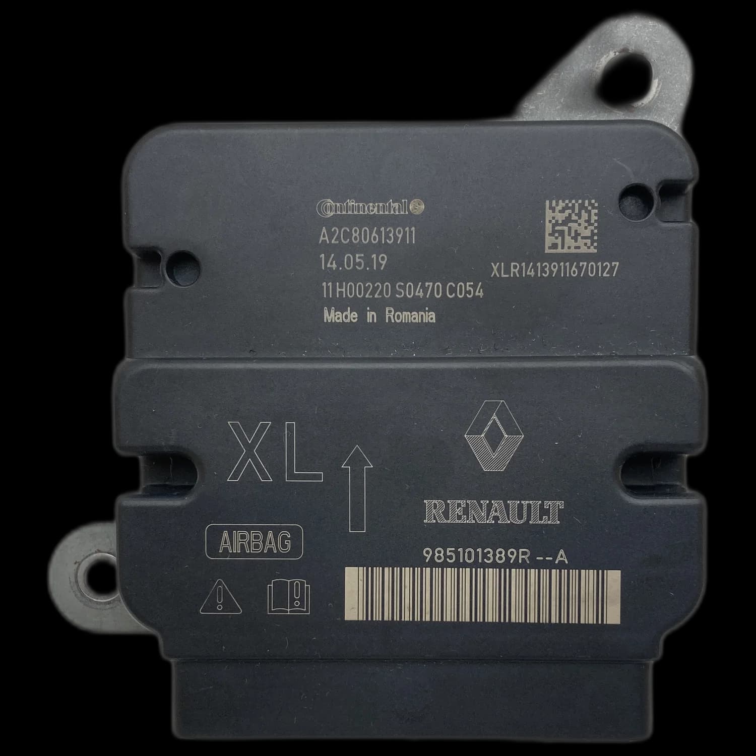 Sterownik poduszek powietrznych 985101389R, Etykieta