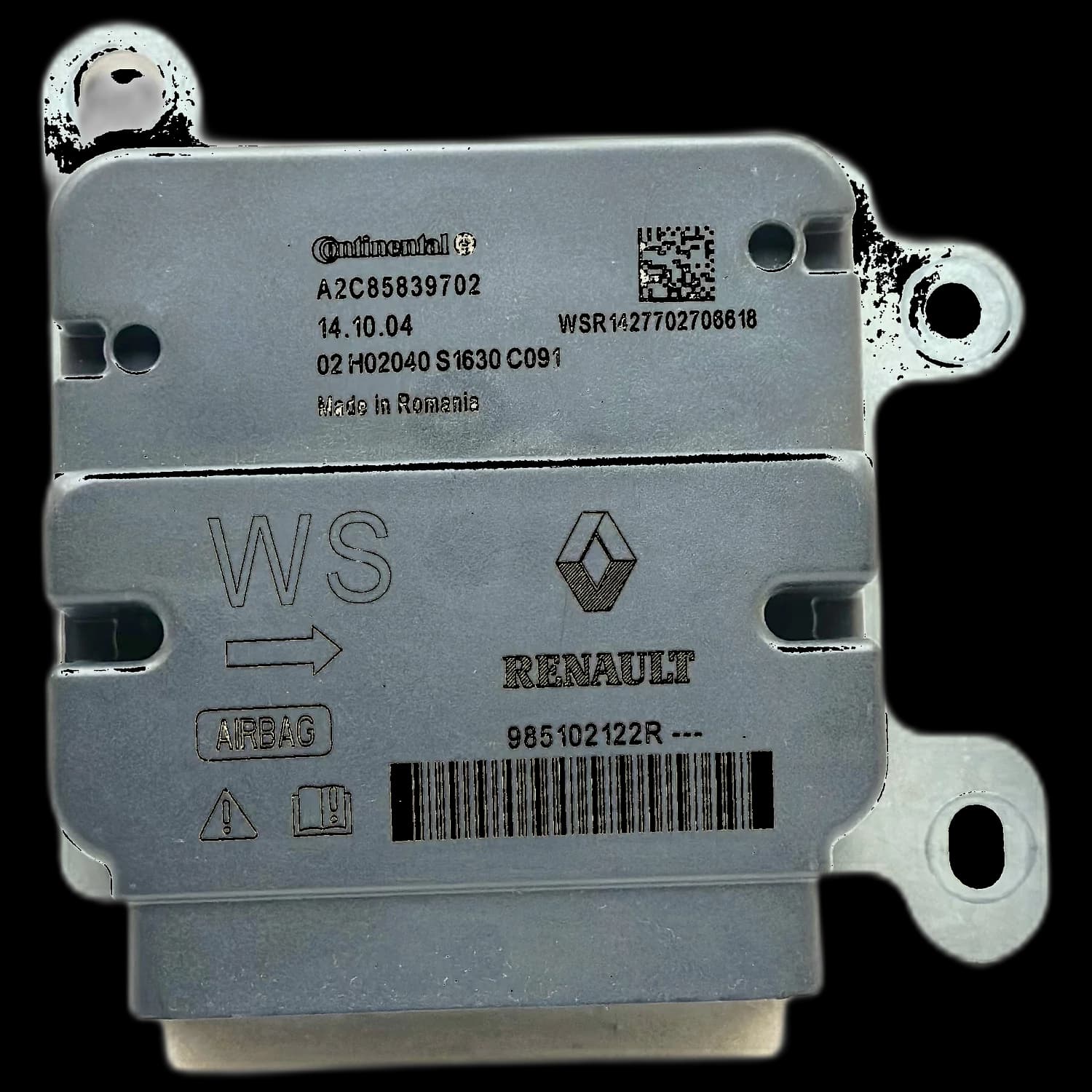 Sterownik poduszek powietrznych 985102122R, Etykieta