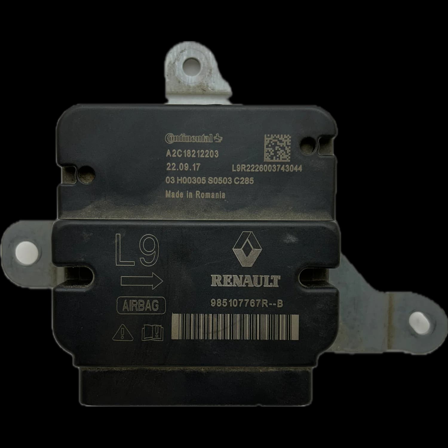 Sterownik poduszek powietrznych 985107767R, Etykieta