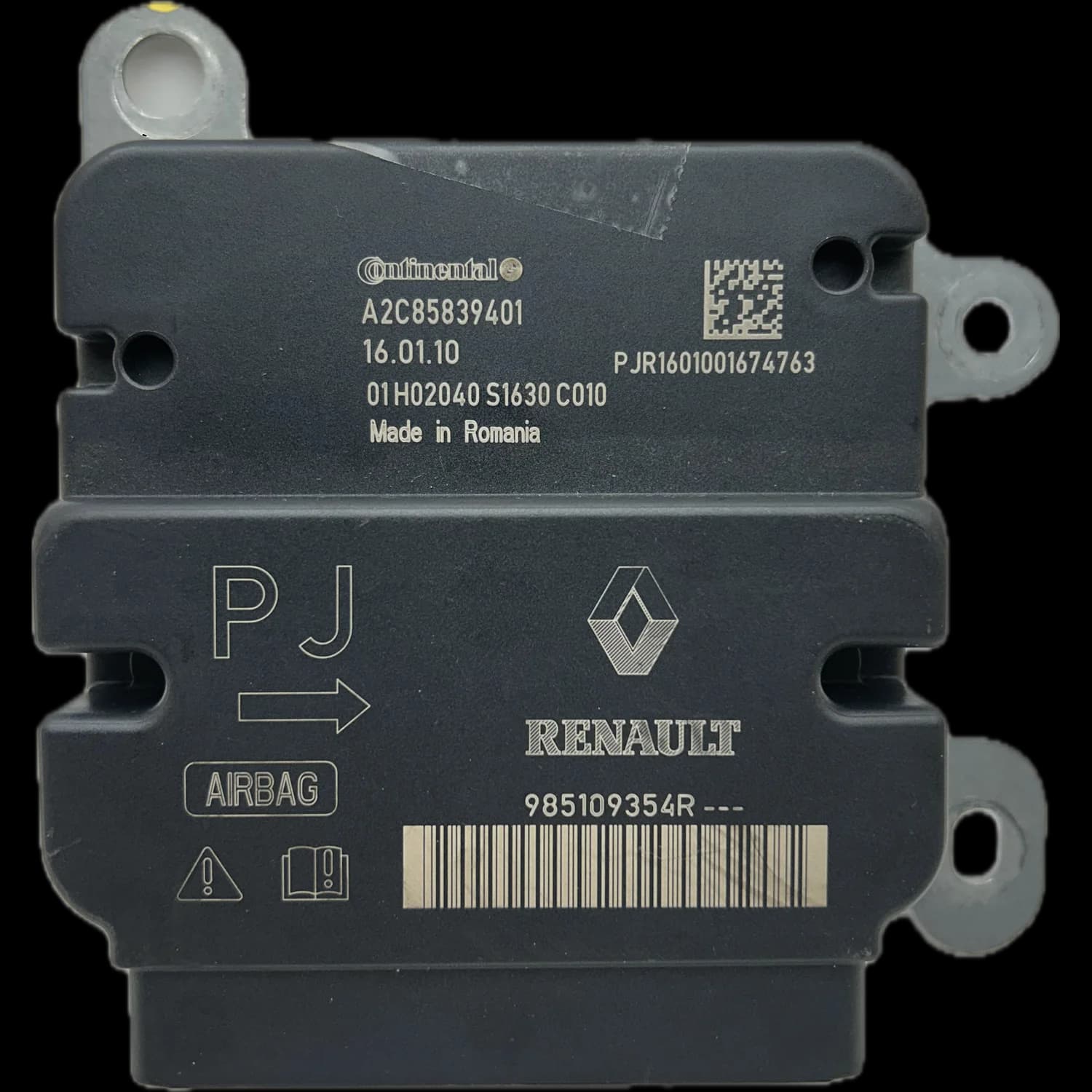 Sterownik poduszek powietrznych 985109354R, Etykieta