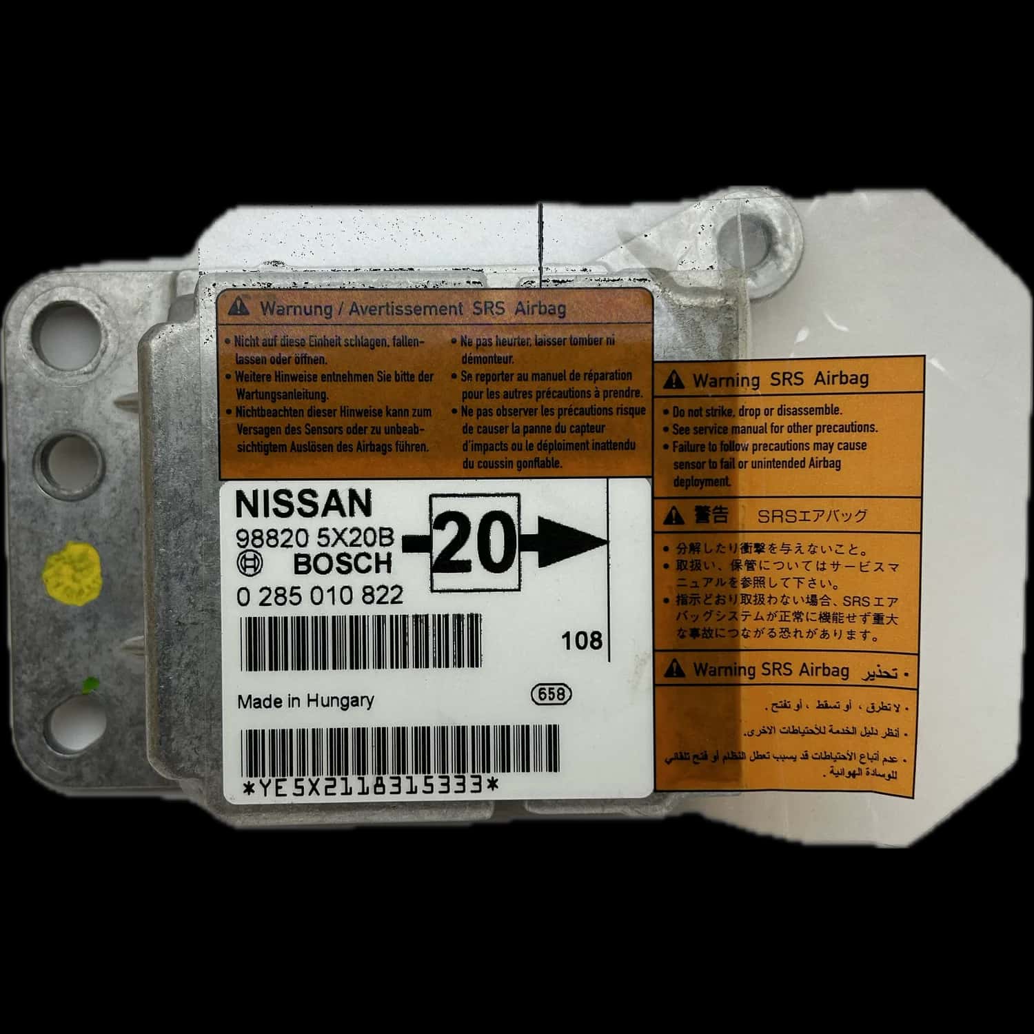 Nissan Navara D40 Naprawa sterownika poduszek powietrznych