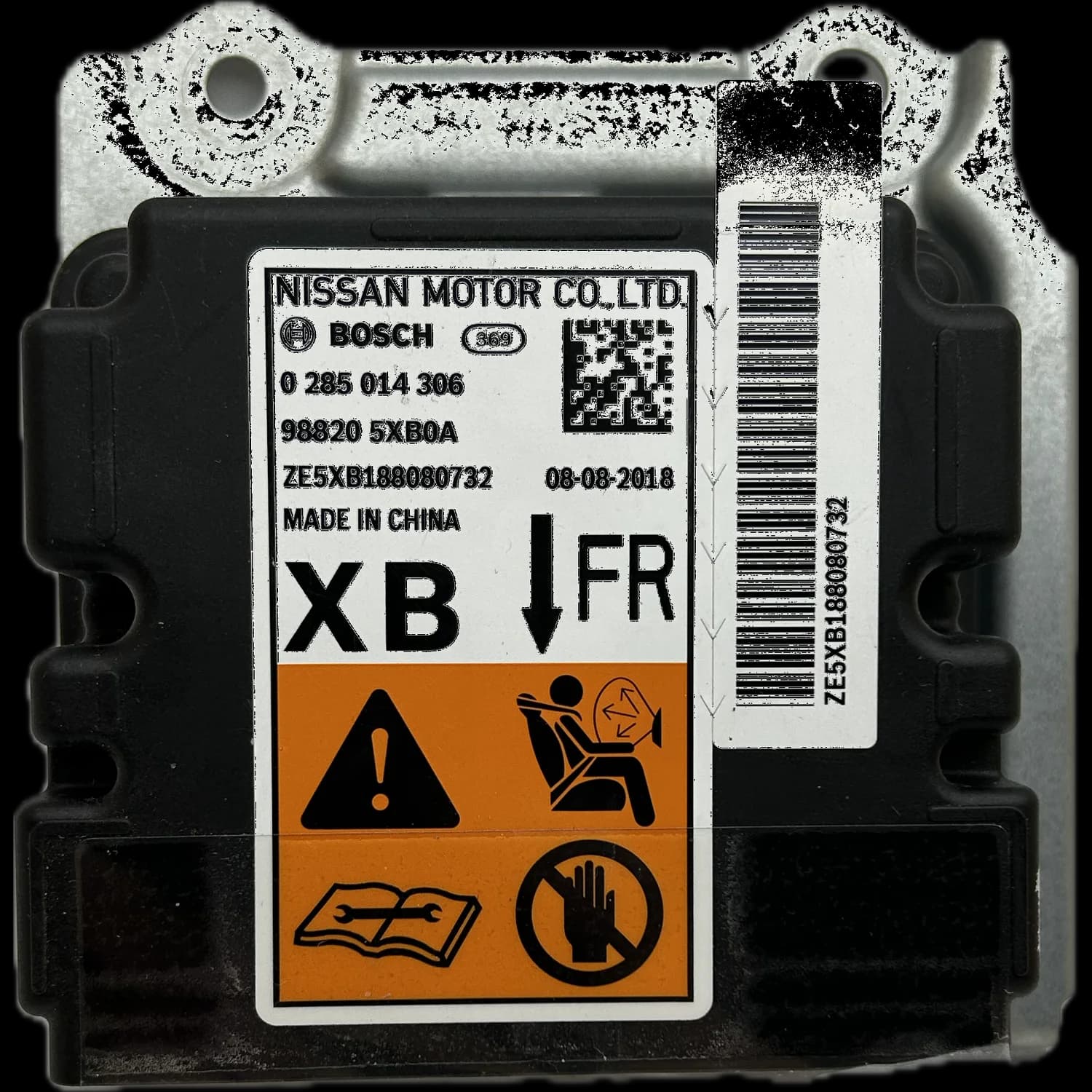 Sterownik poduszek powietrznych 98820-5XB0A, Etykieta