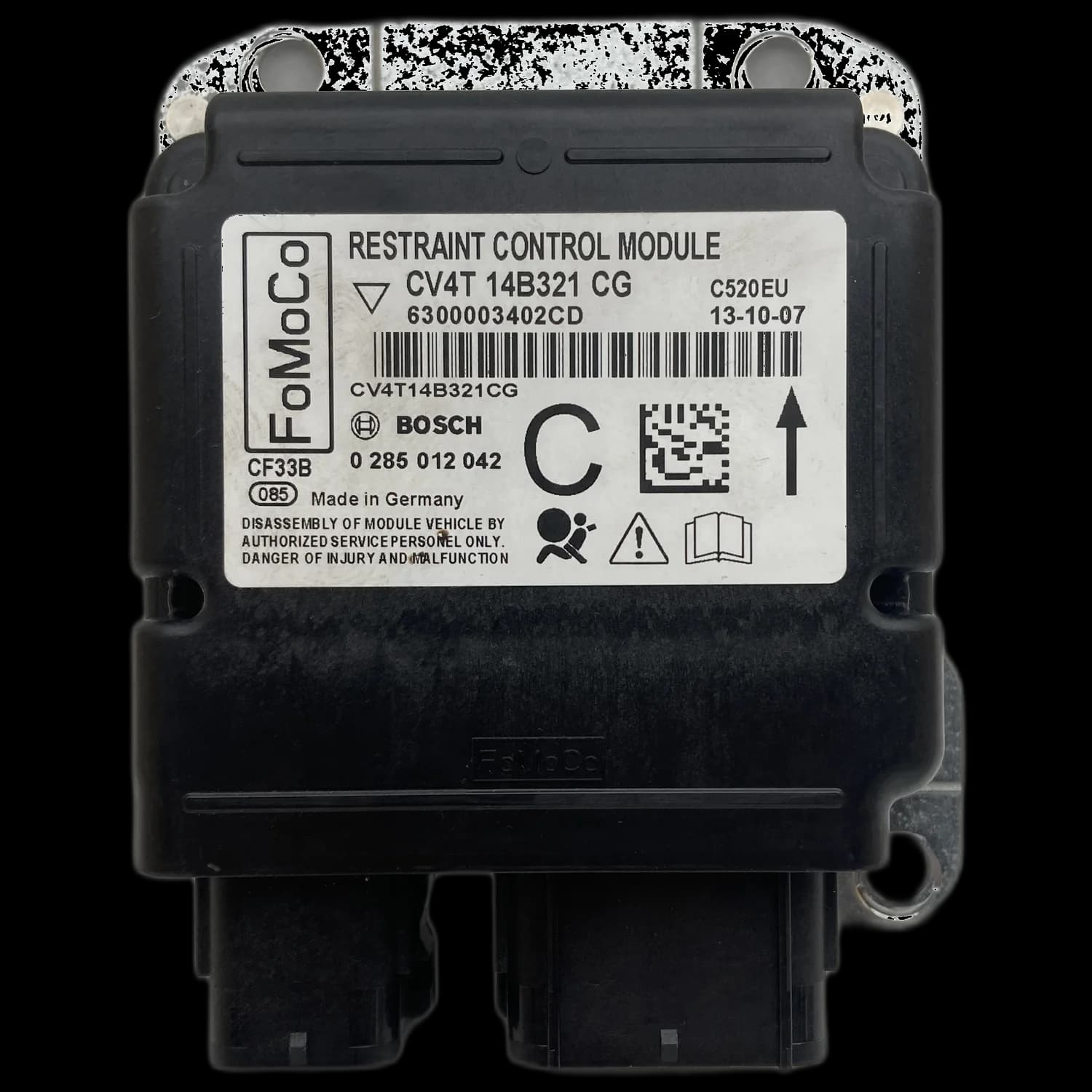 Sterownik poduszek powietrznych CV4T 14B321 CG, Etykieta