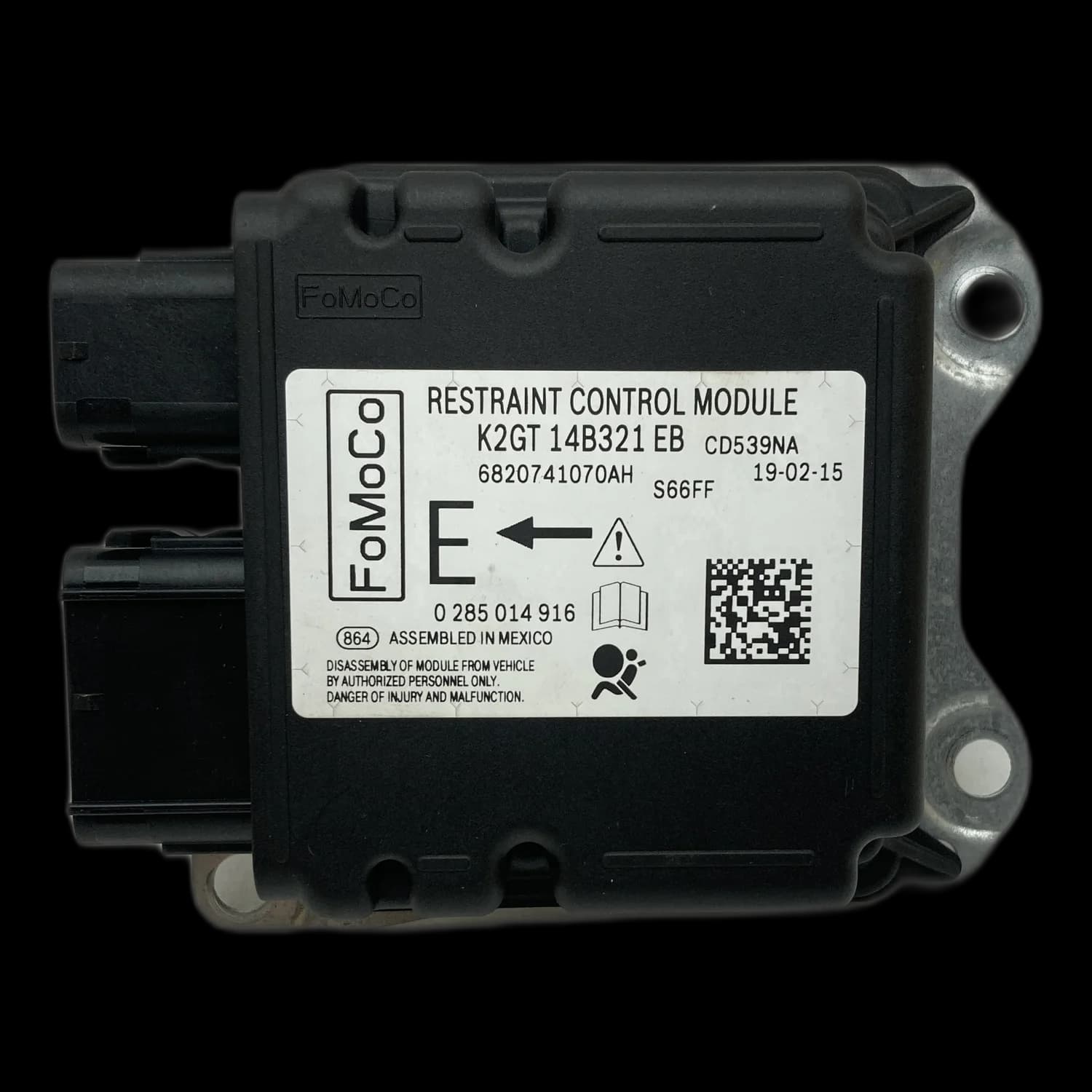 Sterownik poduszek powietrznych K2GT 14B321 EB, Etykieta