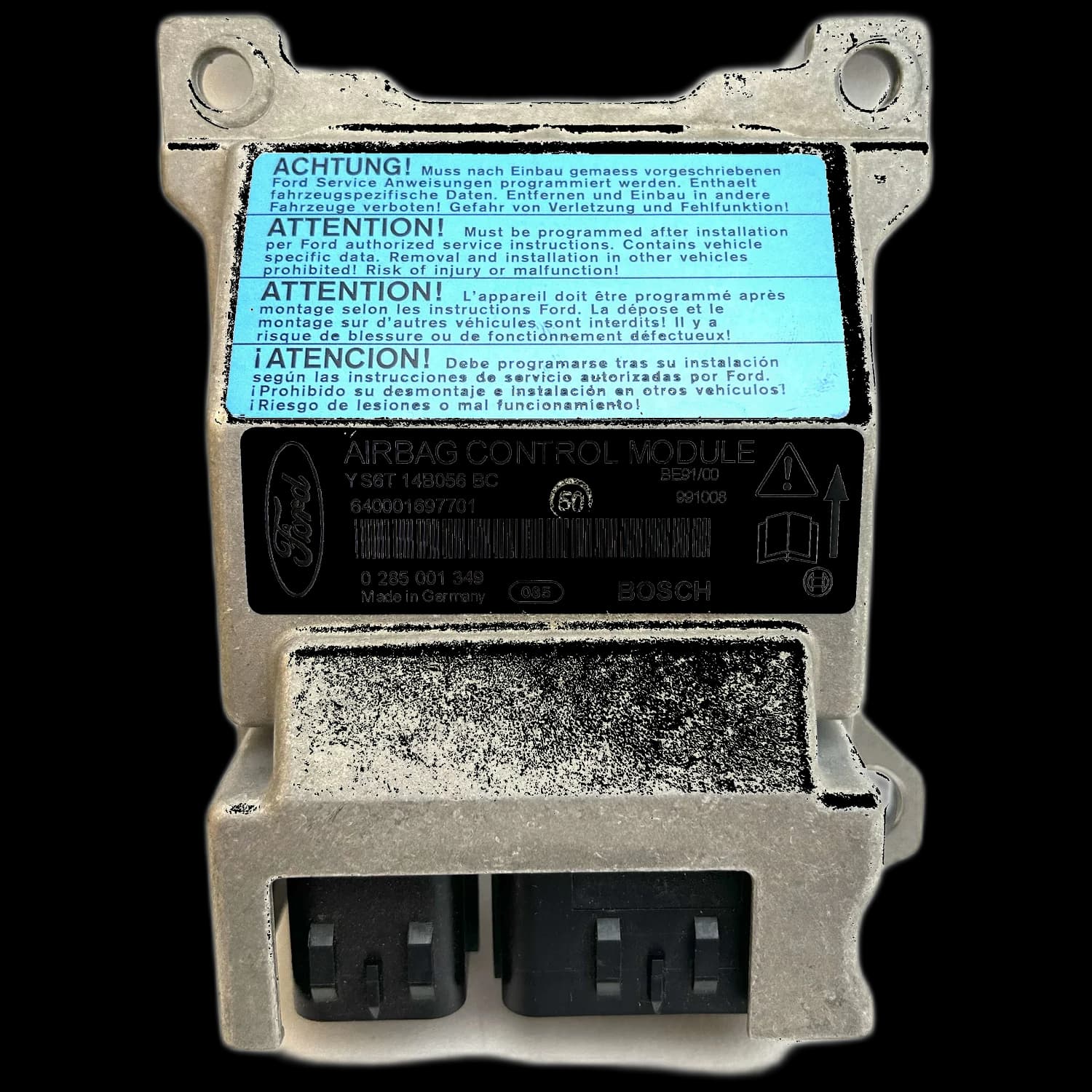 Sterownik poduszek powietrznych YS6T-14B056-BC, Etykieta